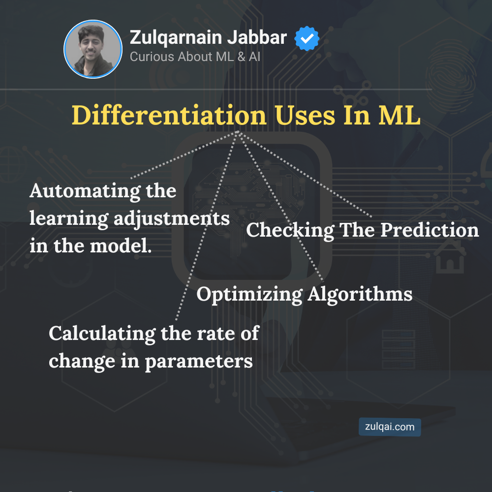 calculus differentiation uses in machine learning ml