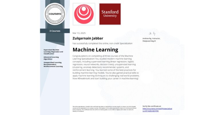 Machine Learning Specialization By Andrew NG