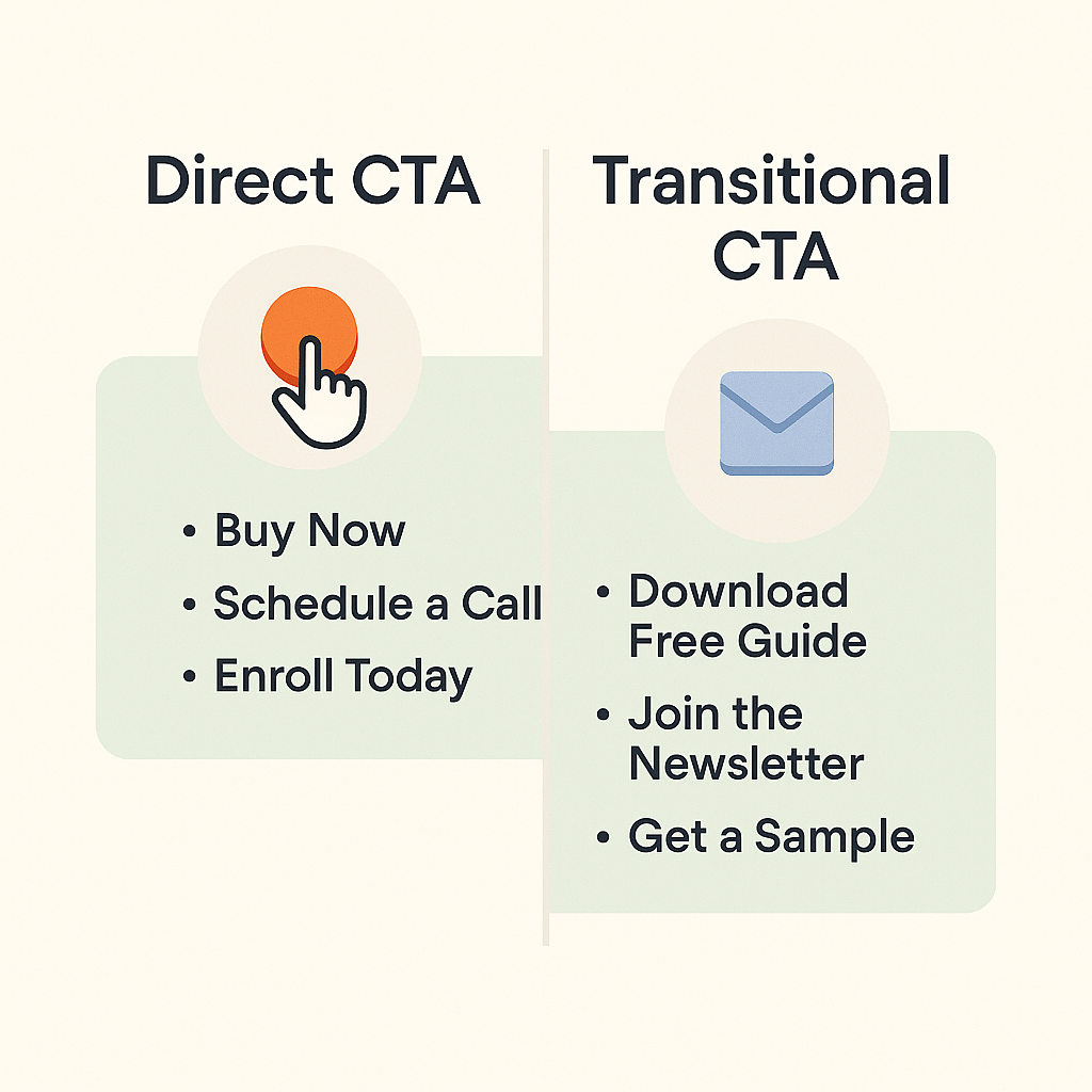 Direct vs transitional cta zulqai
